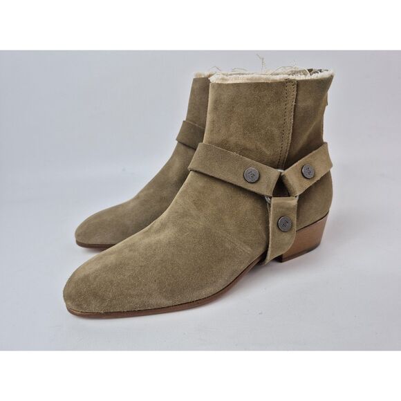 Zadig & Voltaire Women's Khaki Sonlux Ankle Boots Suede Harness Size 36 - Picture 2 of 7
